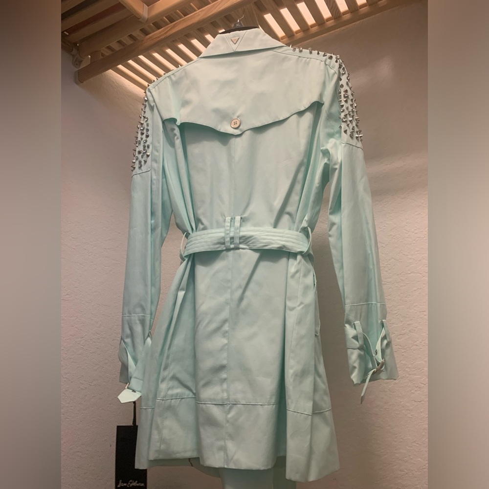 Sam Edelman Mint Green Trench Coat. Perfect for Spring! Size XL - Picture 8 of 9
